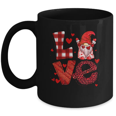 Cute Gnomes Valentines Love Leopard Plaid Couple Matching Mug | siriusteestore