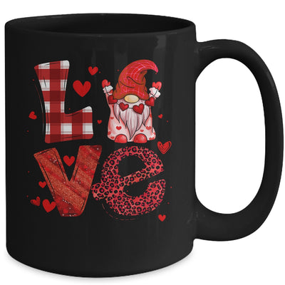 Cute Gnomes Valentines Love Leopard Plaid Couple Matching Mug | siriusteestore