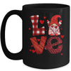 Cute Gnomes Valentines Love Leopard Plaid Couple Matching Mug | siriusteestore