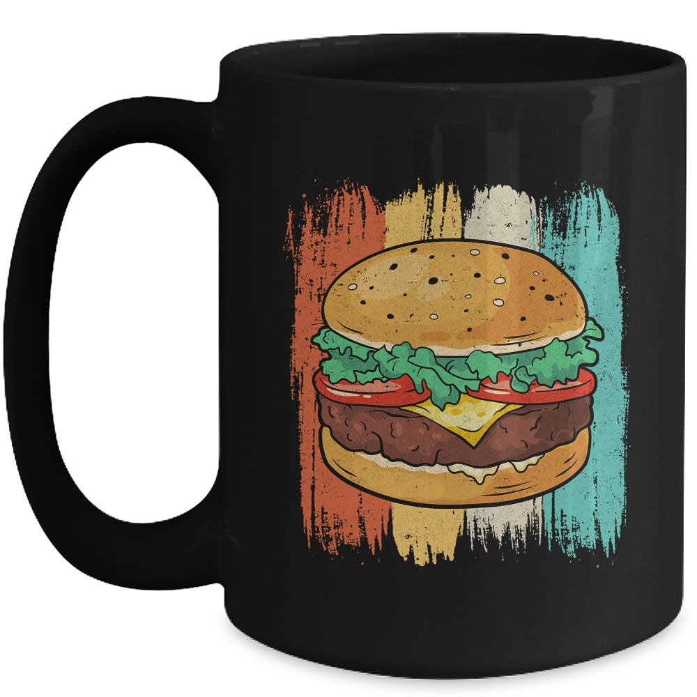 Cute Hamburger Design For Men Women Vintage Hamburger Burger Mug | siriusteestore