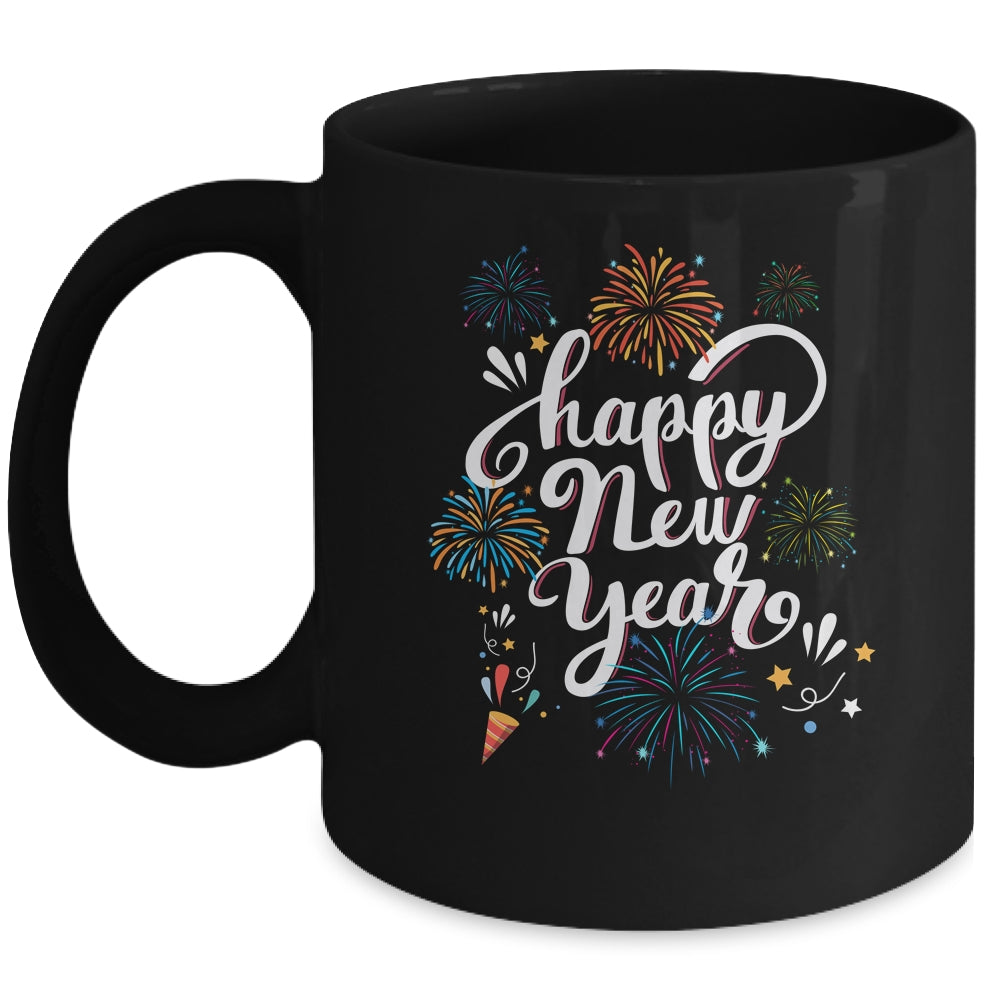 Cute Happy New Year Day Eve Party Fireworks Confetti Costume Mug | siriusteestore