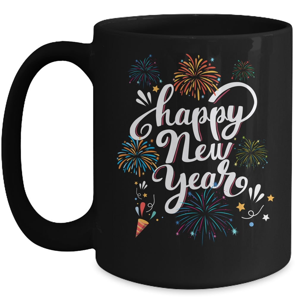 Cute Happy New Year Day Eve Party Fireworks Confetti Costume Mug | siriusteestore
