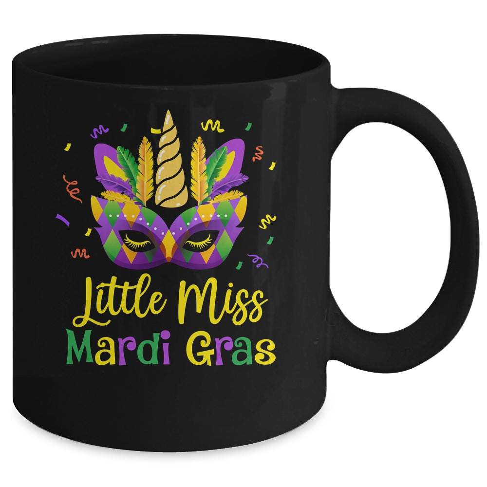 Cute Little Miss Mardi Gras Kids Girl Outfit Mug | siriusteestore