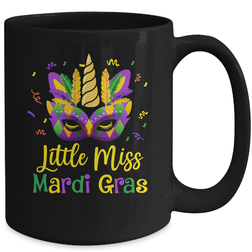 Cute Little Miss Mardi Gras Kids Girl Outfit Mug | siriusteestore