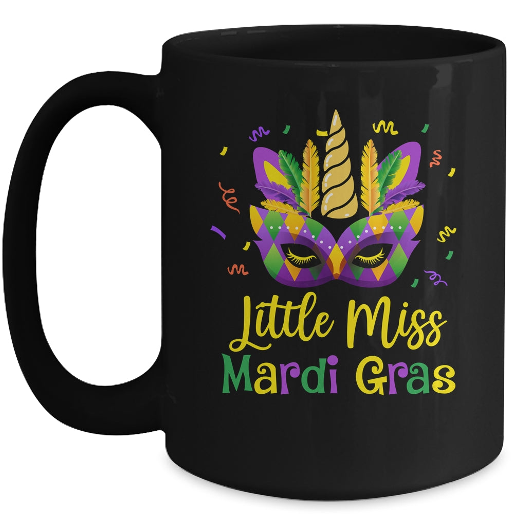Cute Little Miss Mardi Gras Kids Girl Outfit Mug | siriusteestore
