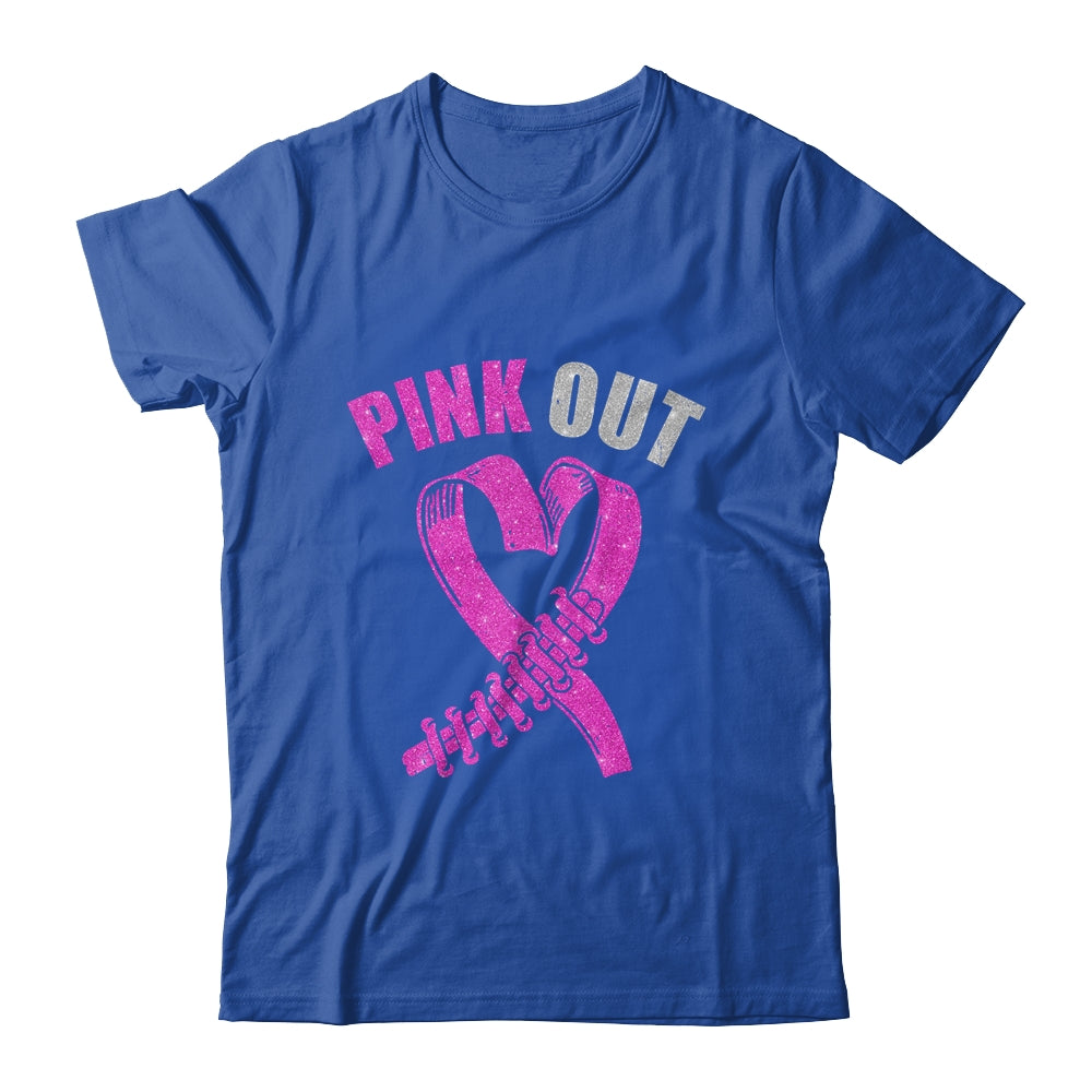 Cute Pink Ribbon Breast Cancer Awareness Football Pink Out Shirt & Hoodie | siriusteestore