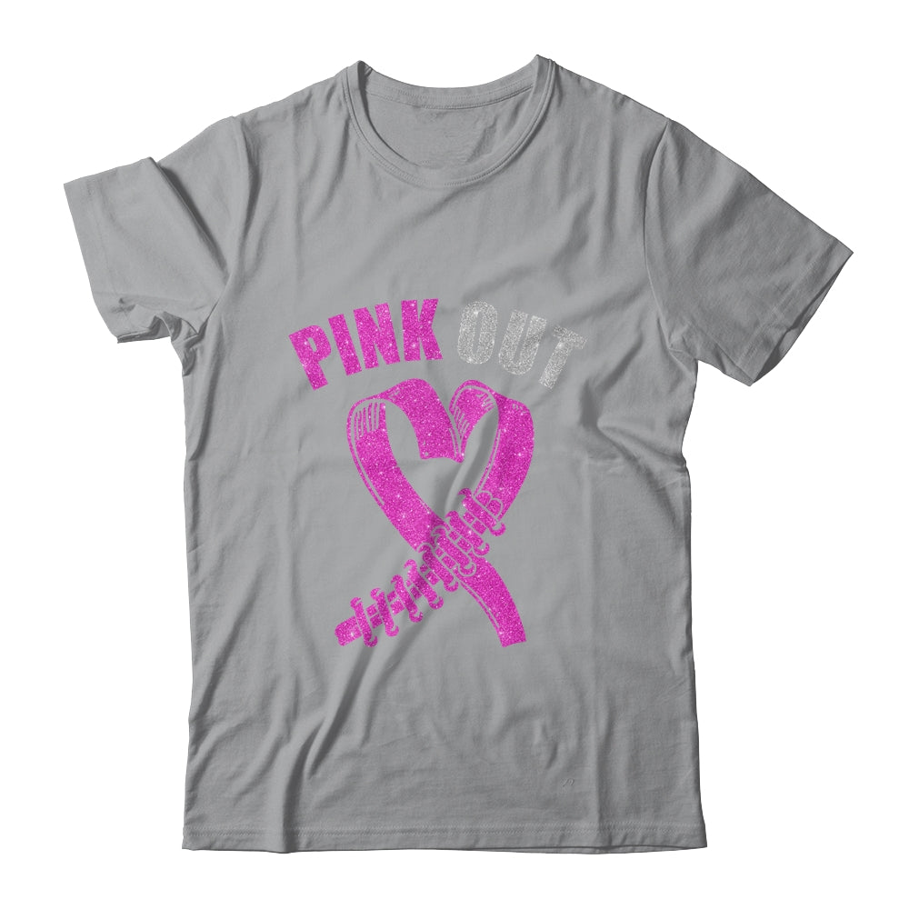 Cute Pink Ribbon Breast Cancer Awareness Football Pink Out Shirt & Hoodie | siriusteestore