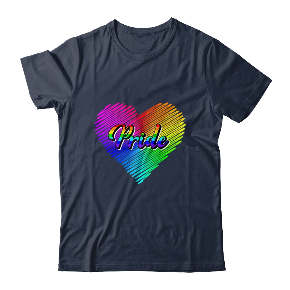Cute Pride Heart LGBTQ Lesbian Rainbow Apparel Gay Pride Shirt & Tank Top | siriusteestore