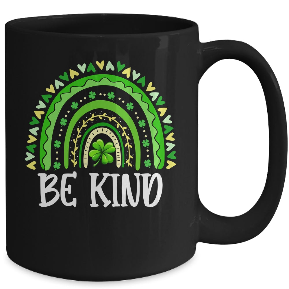 Cute Rainbow Be Kind St Patricks Day Happy Lucky Heart Mug | siriusteestore