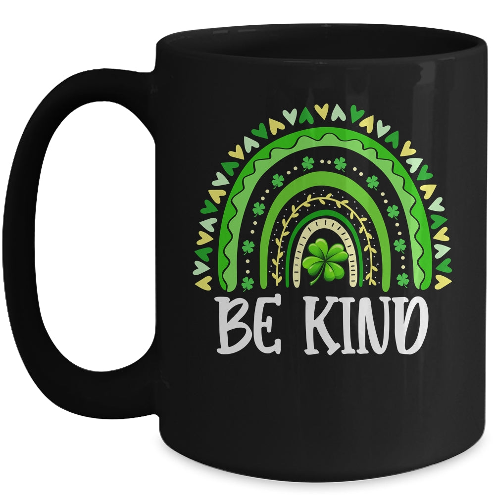 Cute Rainbow Be Kind St Patricks Day Happy Lucky Heart Mug | siriusteestore