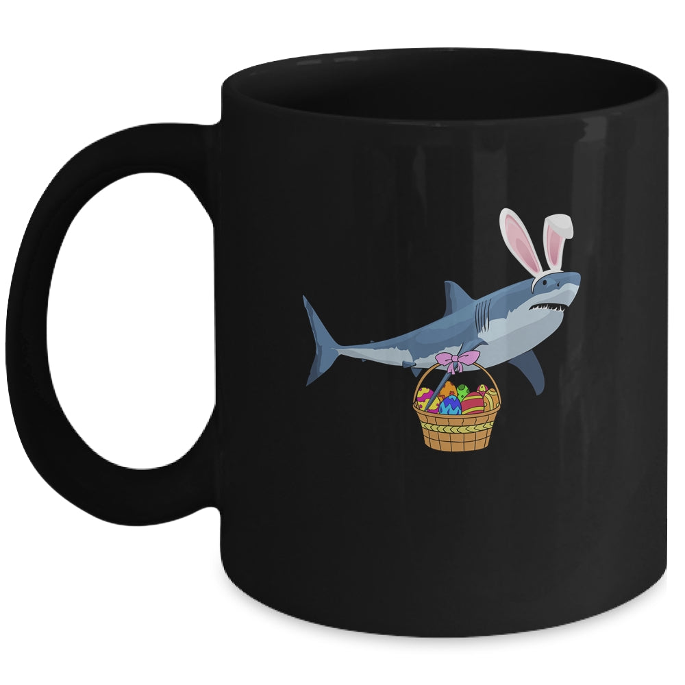 Cute Shark With Easter Basket And Bunny Ears Happy Easter Mug | siriusteestore