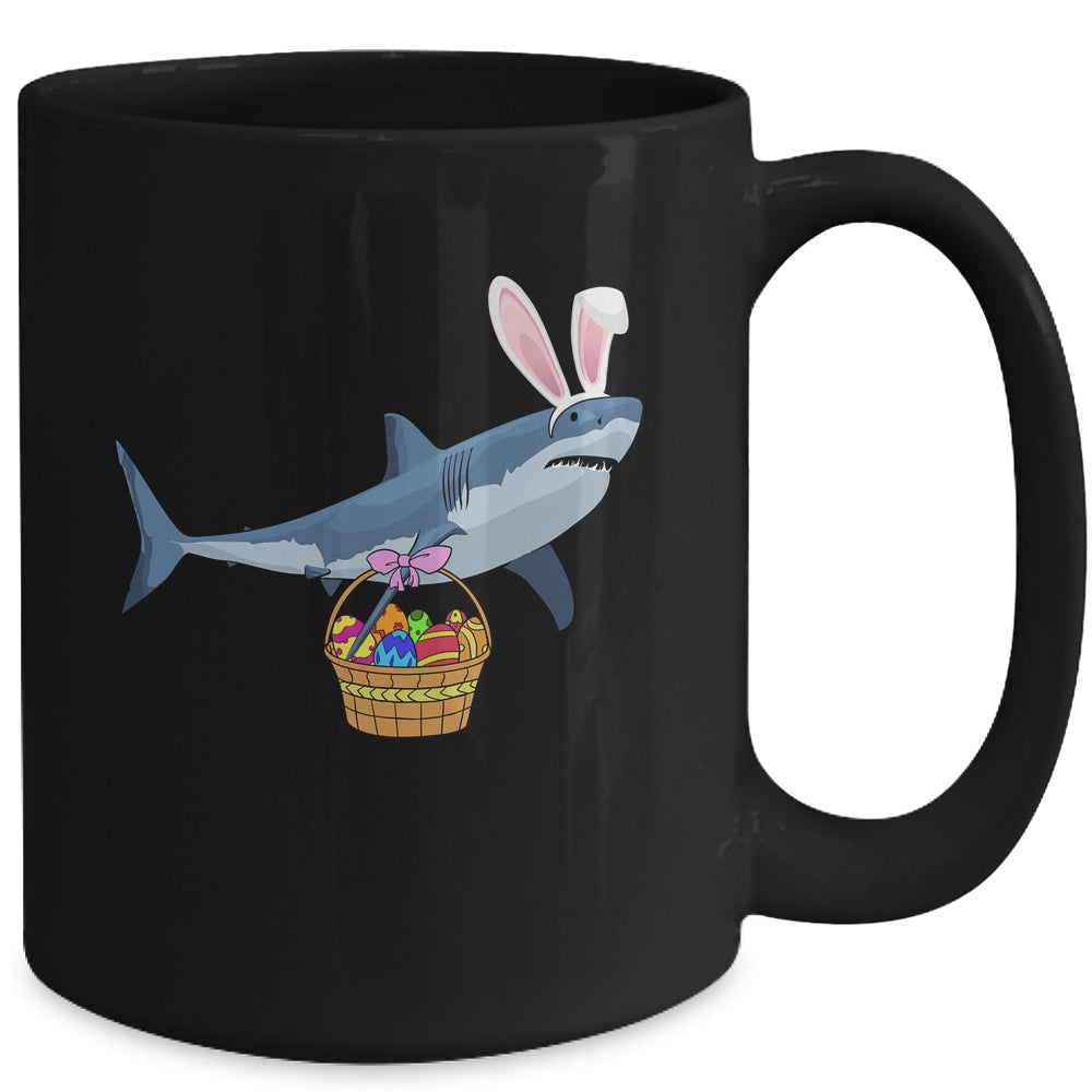 Cute Shark With Easter Basket And Bunny Ears Happy Easter Mug | siriusteestore