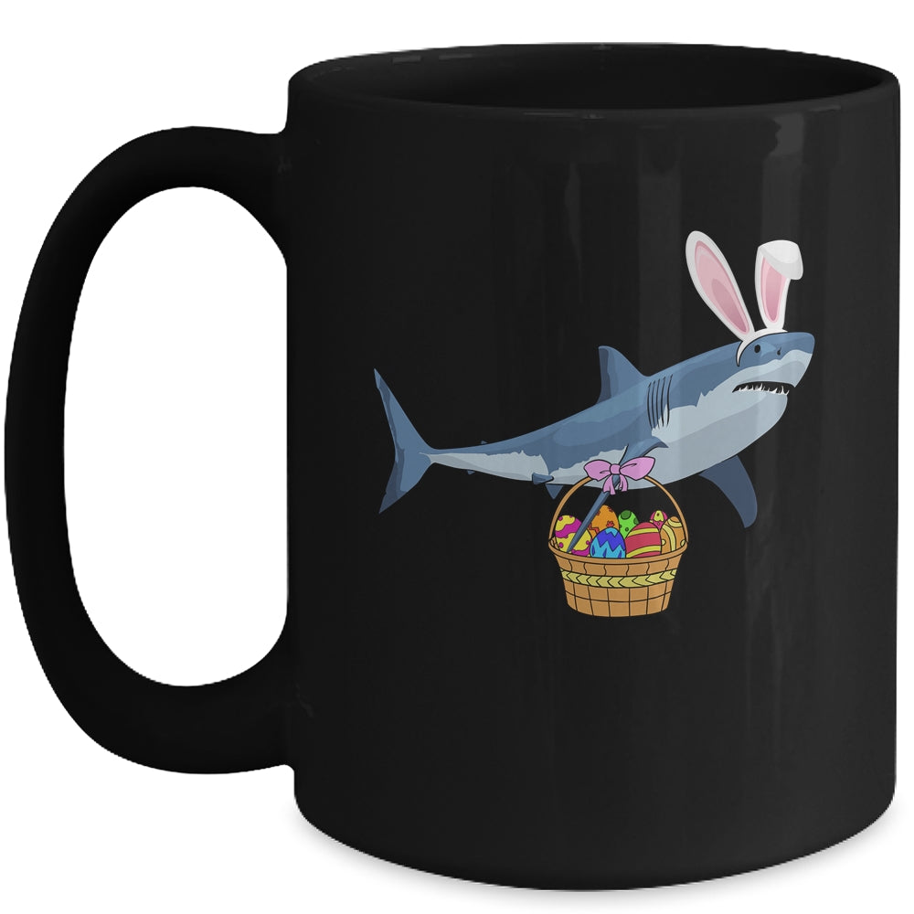Cute Shark With Easter Basket And Bunny Ears Happy Easter Mug | siriusteestore
