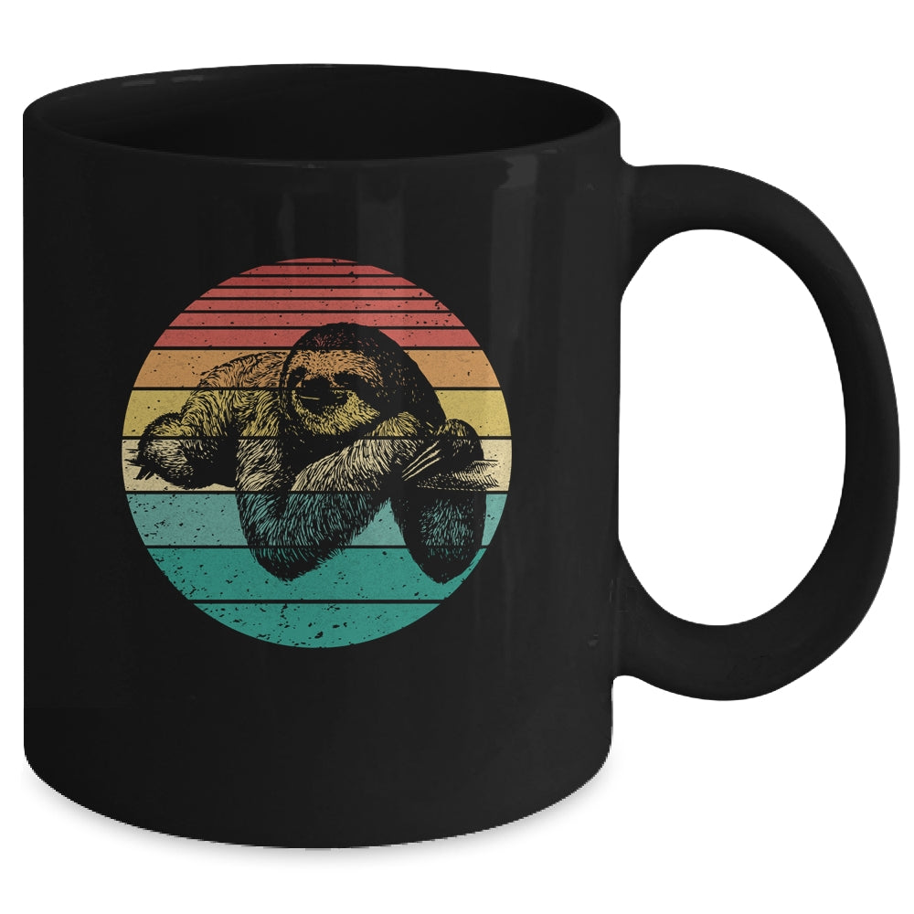 Cute Sloth For Girls Sunset Vintage Sunset Sloth Lover Mug | siriusteestore