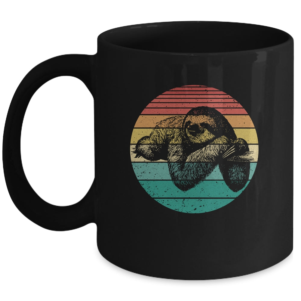 Cute Sloth For Girls Sunset Vintage Sunset Sloth Lover Mug | siriusteestore