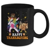 Cute Unicorn Thanksgiving For Girls Pilgrim Hat Turkey Mug | siriusteestore