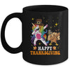 Cute Unicorn Thanksgiving For Girls Pilgrim Hat Turkey Mug | siriusteestore