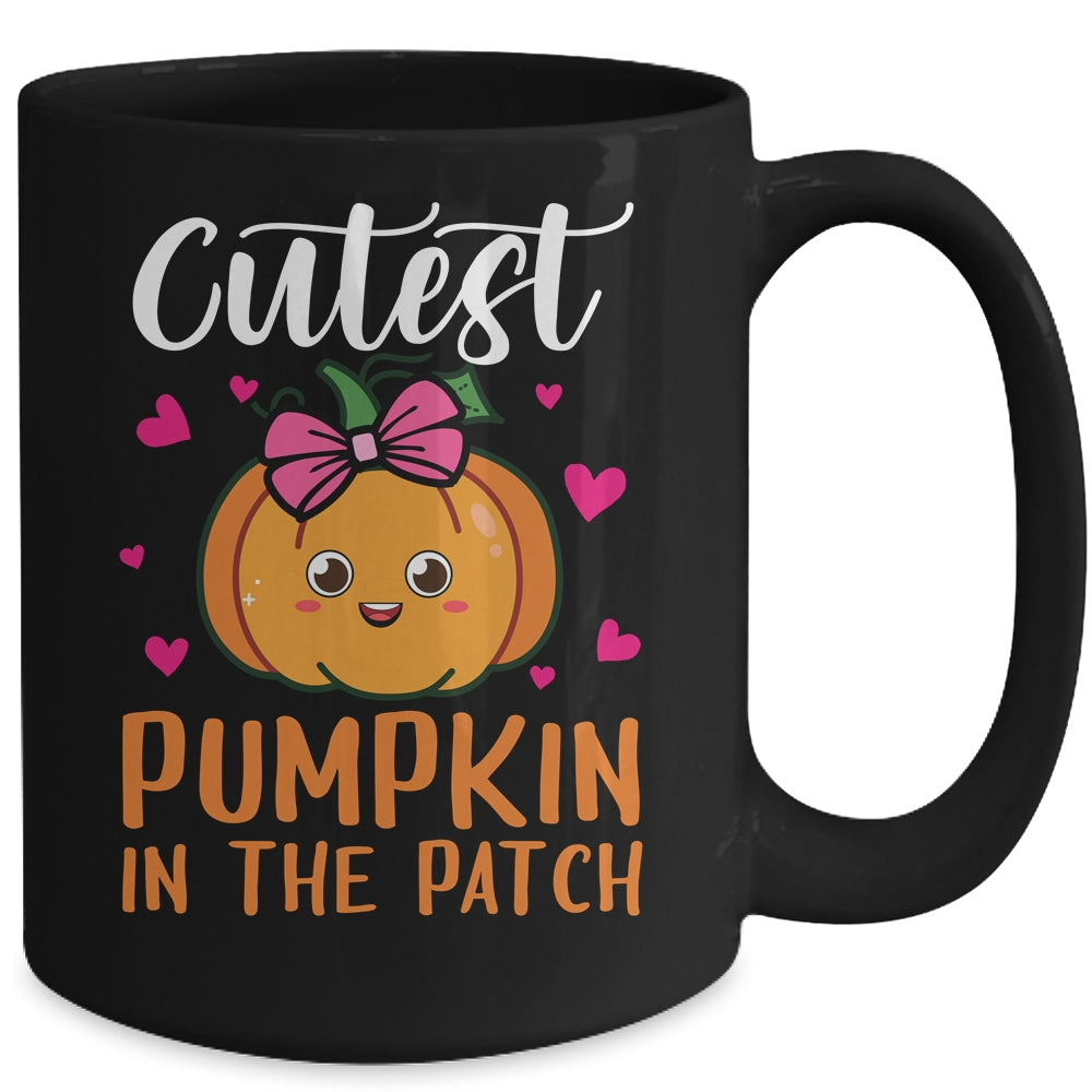Cutest Pumpkin In The Patch Funny Girls Halloween Mug | siriusteestore