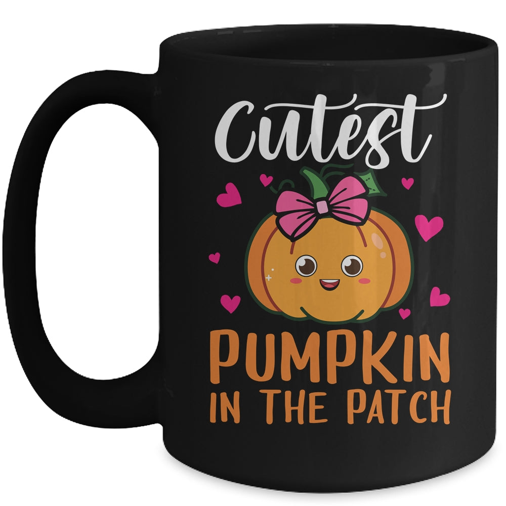 Cutest Pumpkin In The Patch Funny Girls Halloween Mug | siriusteestore