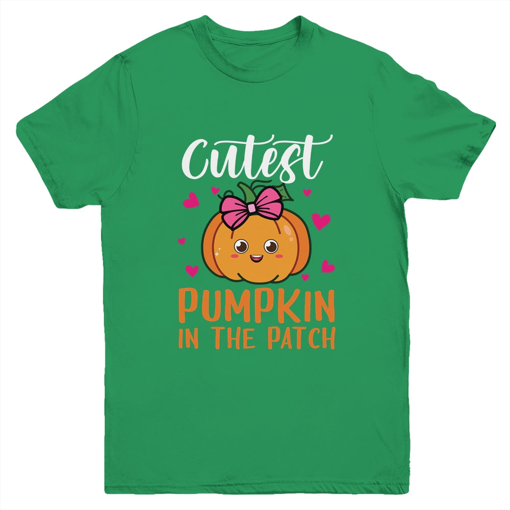 Cutest Pumpkin In The Patch Funny Girls Halloween Youth Shirt | siriusteestore