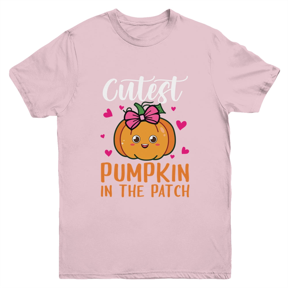Cutest Pumpkin In The Patch Funny Girls Halloween Youth Shirt | siriusteestore