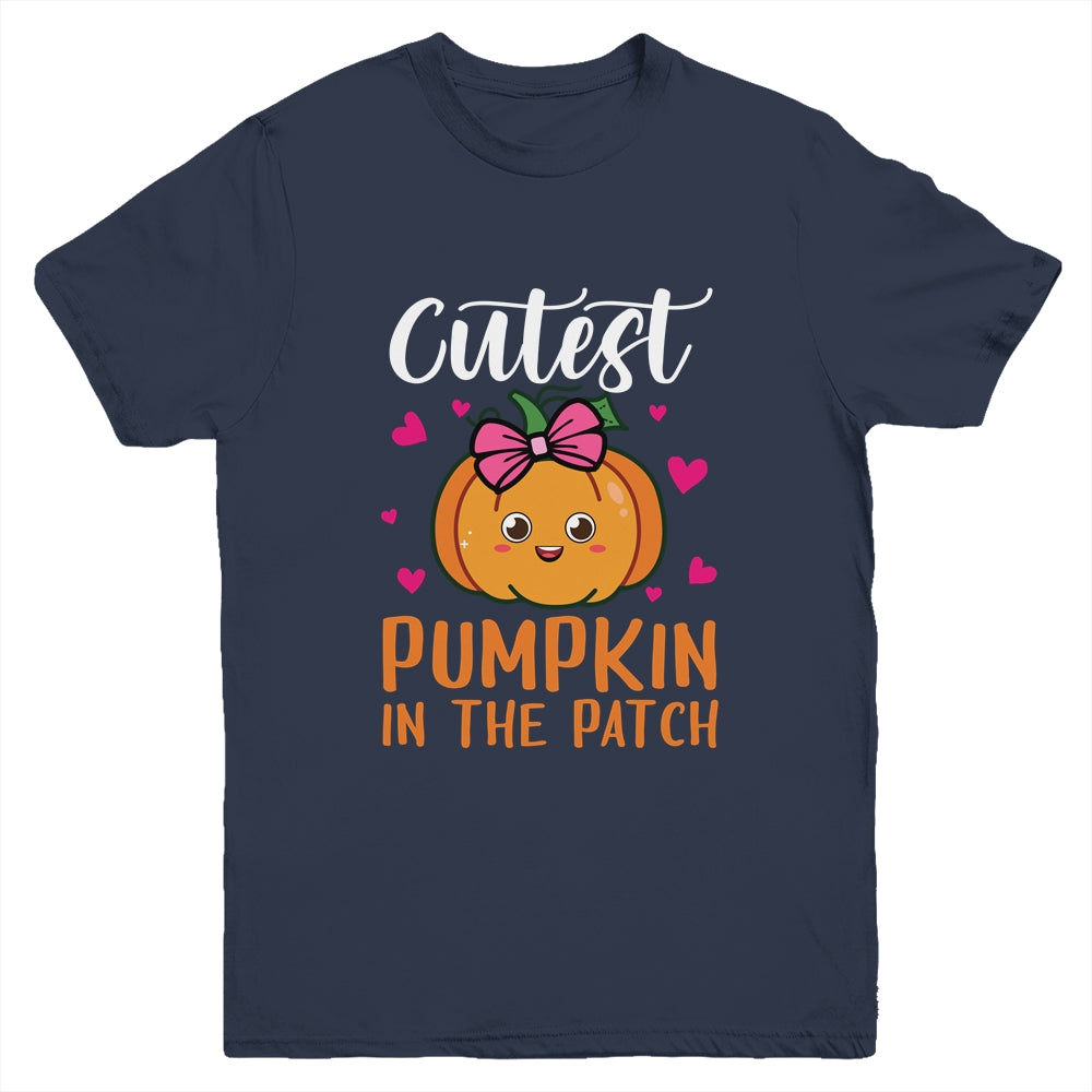 Cutest Pumpkin In The Patch Funny Girls Halloween Youth Shirt | siriusteestore