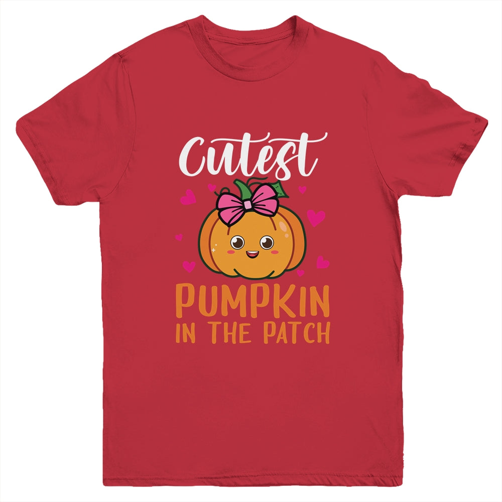 Cutest Pumpkin In The Patch Funny Girls Halloween Youth Shirt | siriusteestore