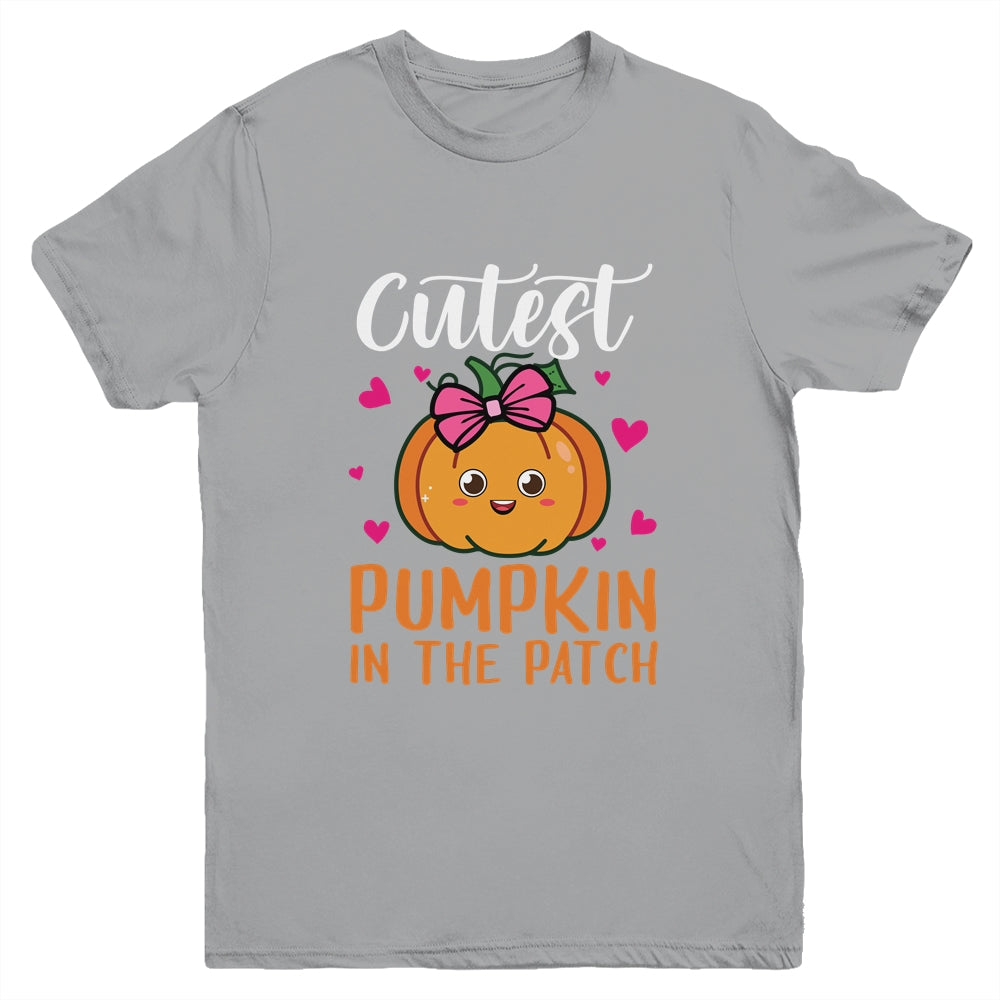 Cutest Pumpkin In The Patch Funny Girls Halloween Youth Shirt | siriusteestore