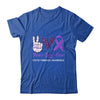Cystic Fibrosis Awareness Peace Love Cure Leopard Shirt & Hoodie | siriusteestore