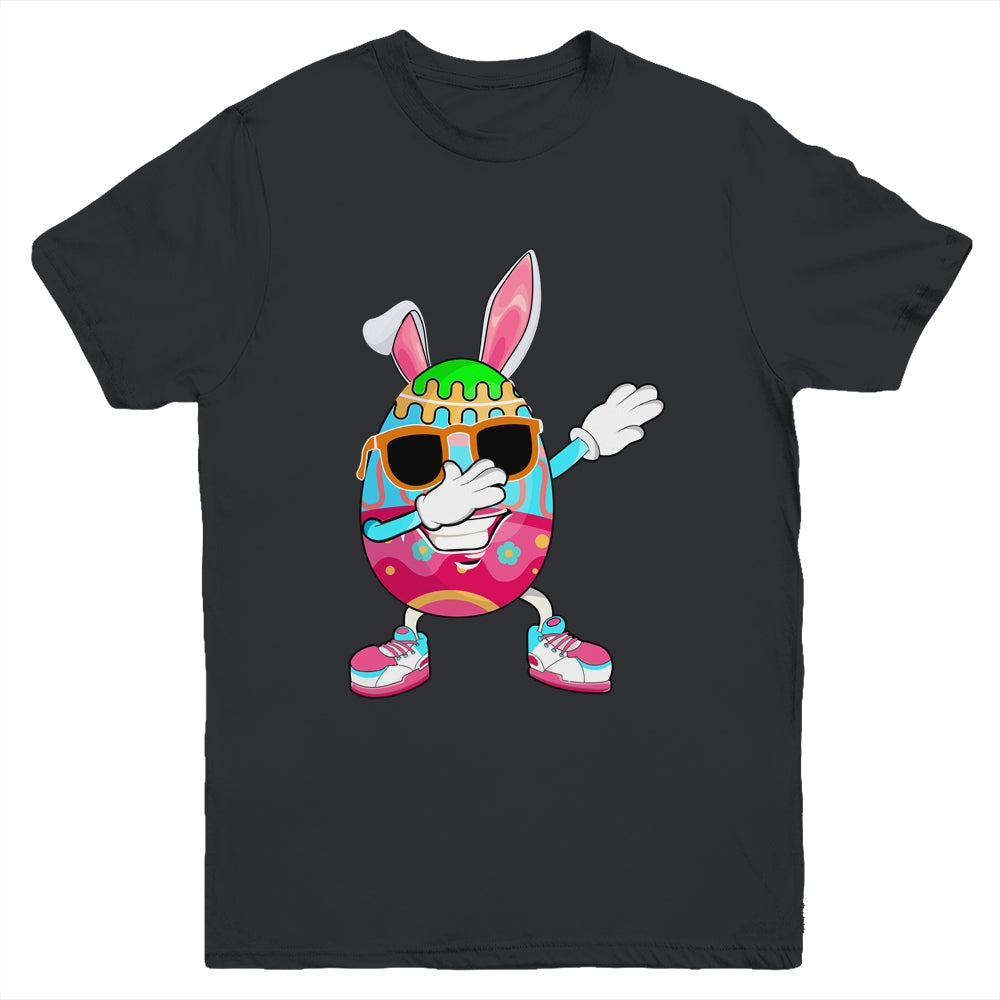Dabbing Easter Egg For Boys Girls Kids Happy Easter Bunny Youth Shirt | siriusteestore