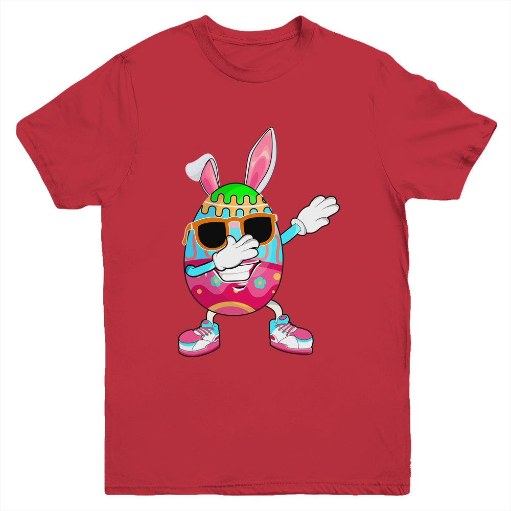 Dabbing Easter Egg For Boys Girls Kids Happy Easter Bunny Youth Shirt | siriusteestore