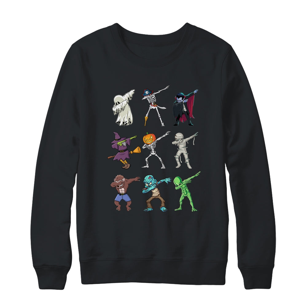 Dabbing Halloween Skeleton Monsters Shirt & Sweatshirt | siriusteestore