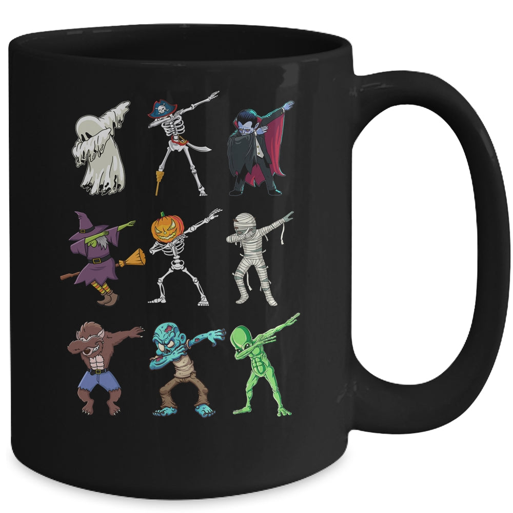 Dabbing Halloween Skeleton Monsters Mug | siriusteestore