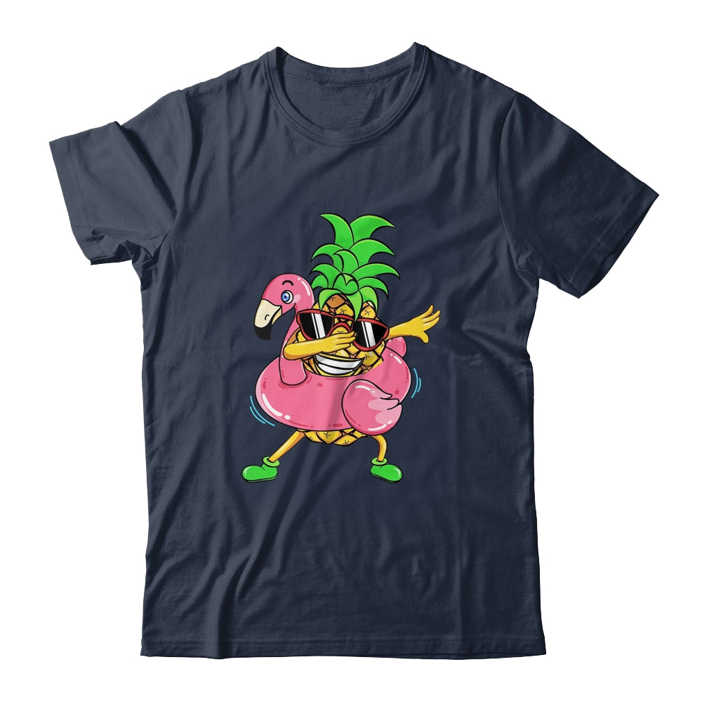 Dabbing Pineapple Flamingo Float Aloha Beaches Hawaiian Shirt & Tank Top | siriusteestore