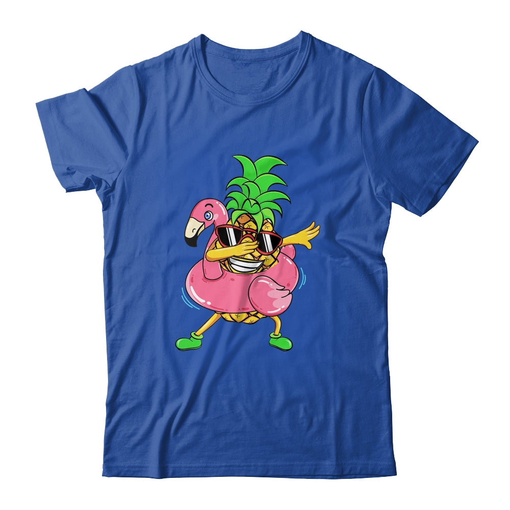 Dabbing Pineapple Flamingo Float Aloha Beaches Hawaiian Shirt & Tank Top | siriusteestore