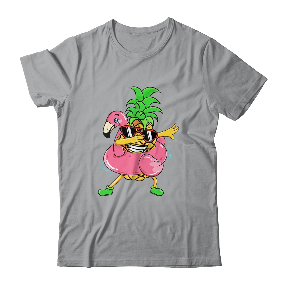 Dabbing Pineapple Flamingo Float Aloha Beaches Hawaiian Shirt & Tank Top | siriusteestore