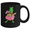 Dabbing Pineapple Flamingo Float Aloha Beaches Hawaiian Mug | siriusteestore
