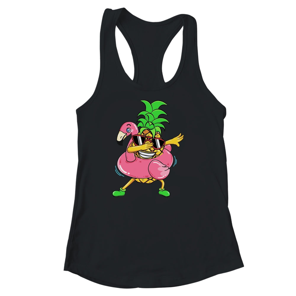 Dabbing Pineapple Flamingo Float Aloha Beaches Hawaiian Shirt & Tank Top | siriusteestore