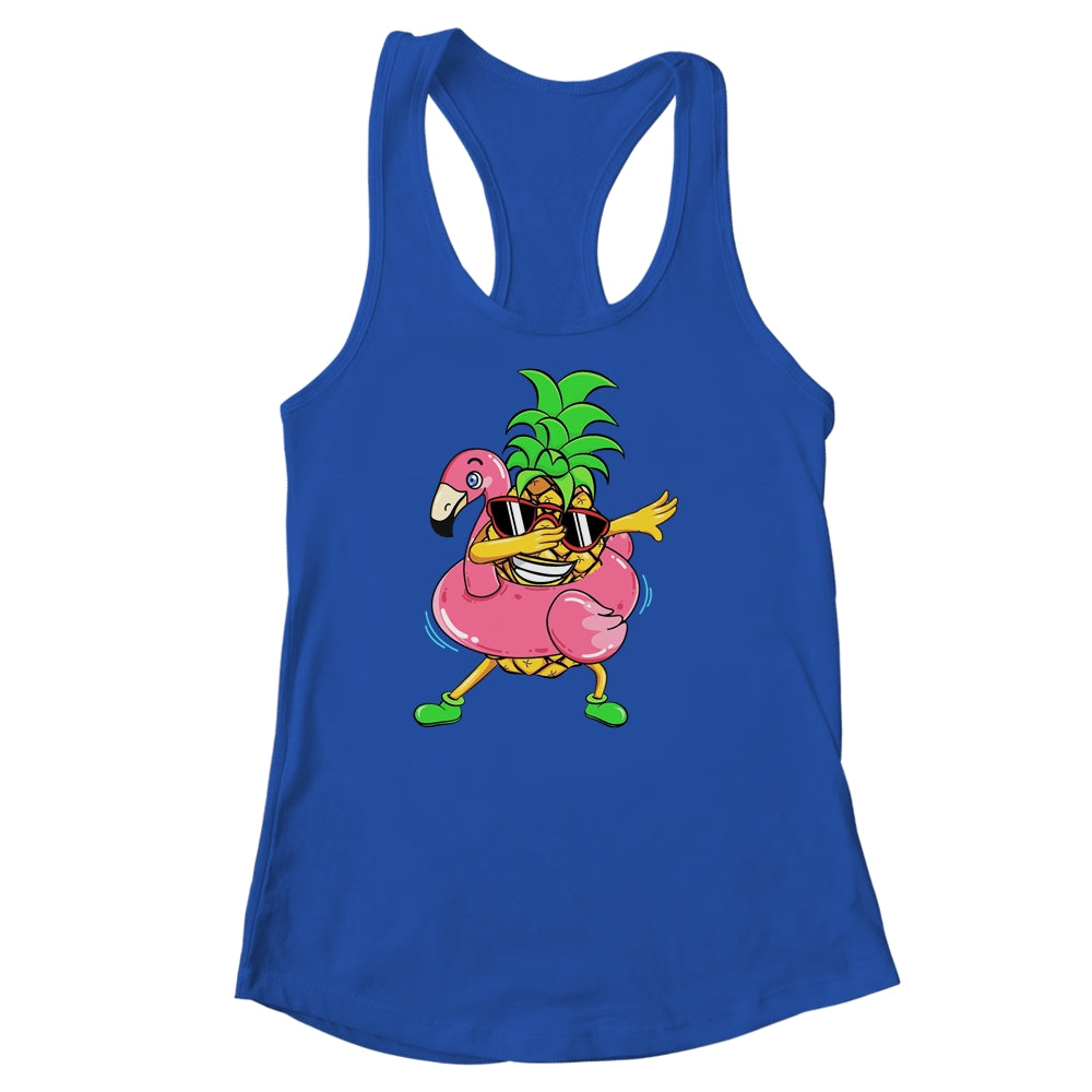 Dabbing Pineapple Flamingo Float Aloha Beaches Hawaiian Shirt & Tank Top | siriusteestore