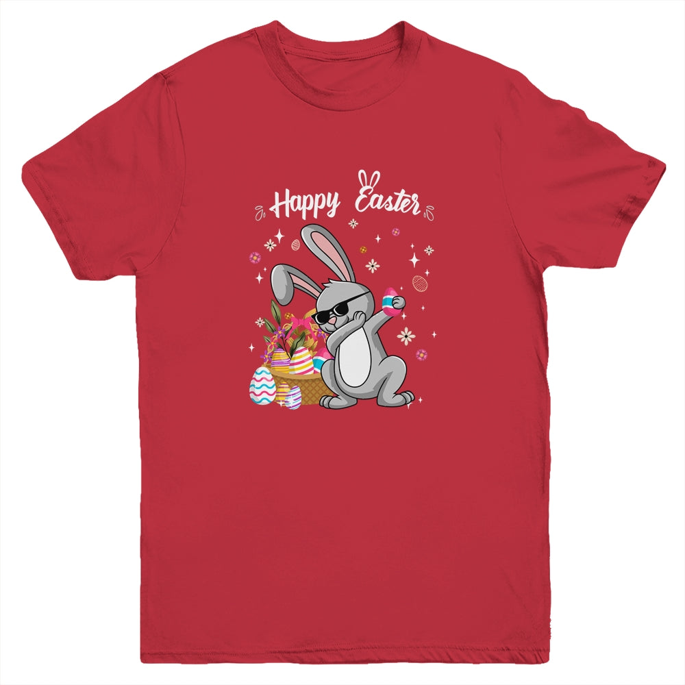 Dabbing Rabbit Easter Day Eggs Bunny Dab Boys Girls Kid Youth Shirt | siriusteestore