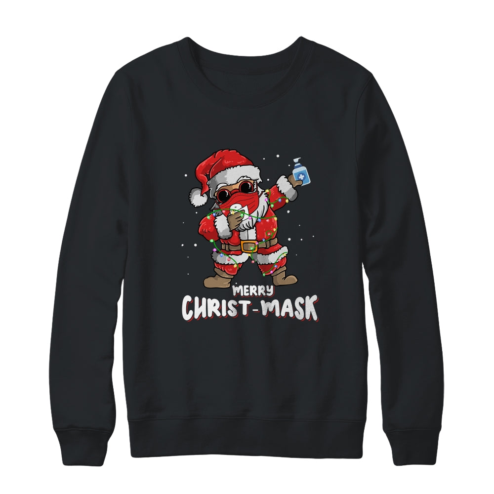 Dabbing Santa Christmas Wear Mask Tree Lights Quarantine Shirt & Sweatshirt | siriusteestore