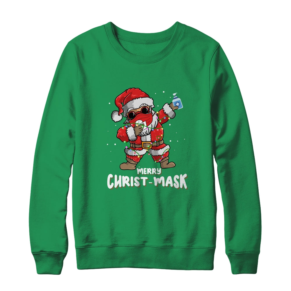 Dabbing Santa Christmas Wear Mask Tree Lights Quarantine Shirt & Sweatshirt | siriusteestore