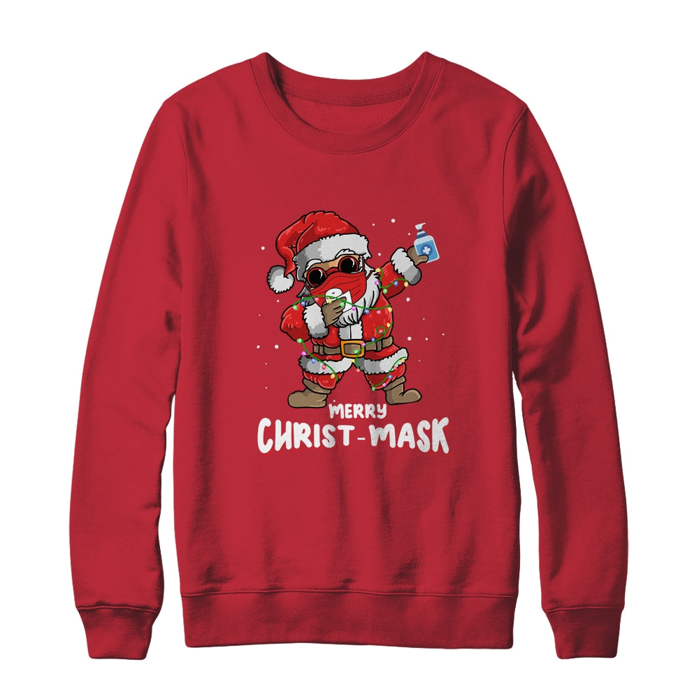 Dabbing Santa Christmas Wear Mask Tree Lights Quarantine Shirt & Sweatshirt | siriusteestore
