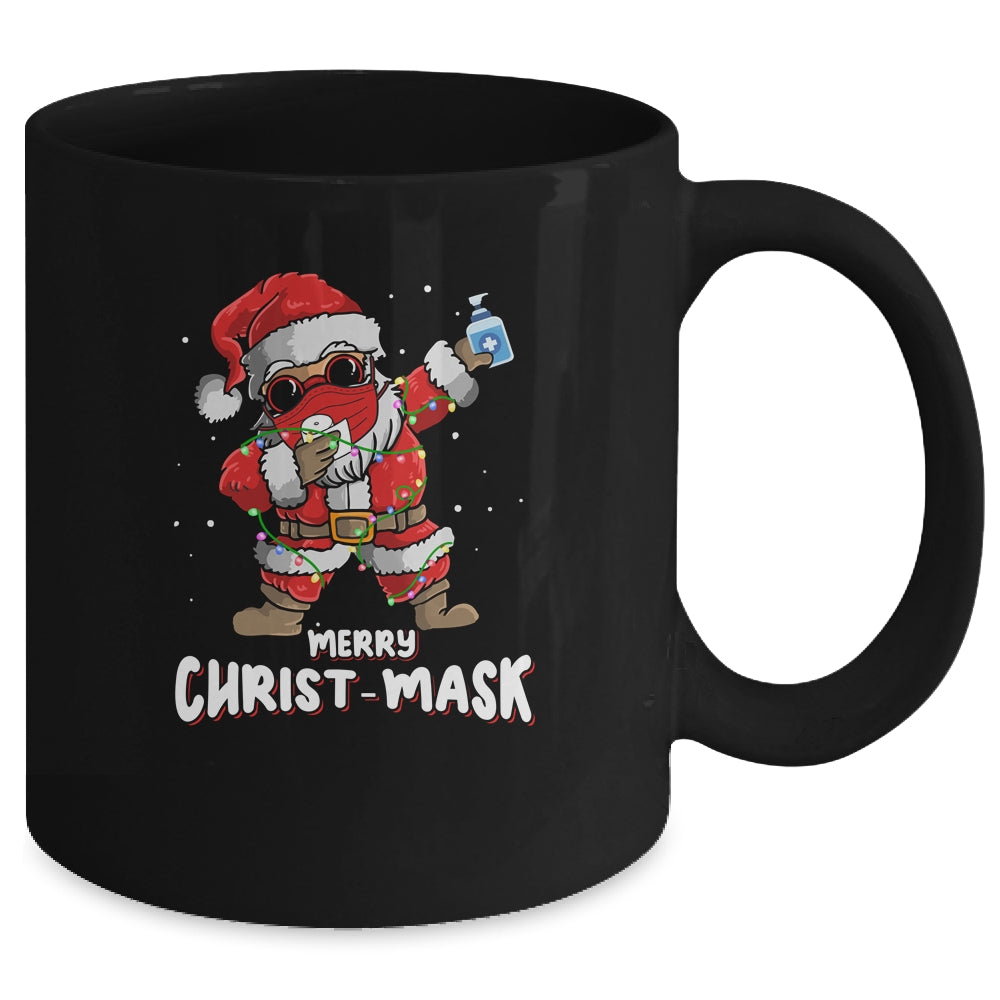 Dabbing Santa Christmas Wear Mask Tree Lights Quarantine Mug | siriusteestore