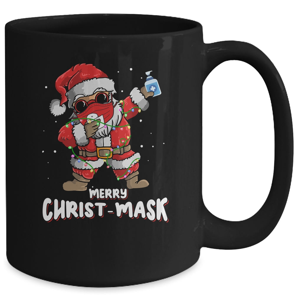 Dabbing Santa Christmas Wear Mask Tree Lights Quarantine Mug | siriusteestore