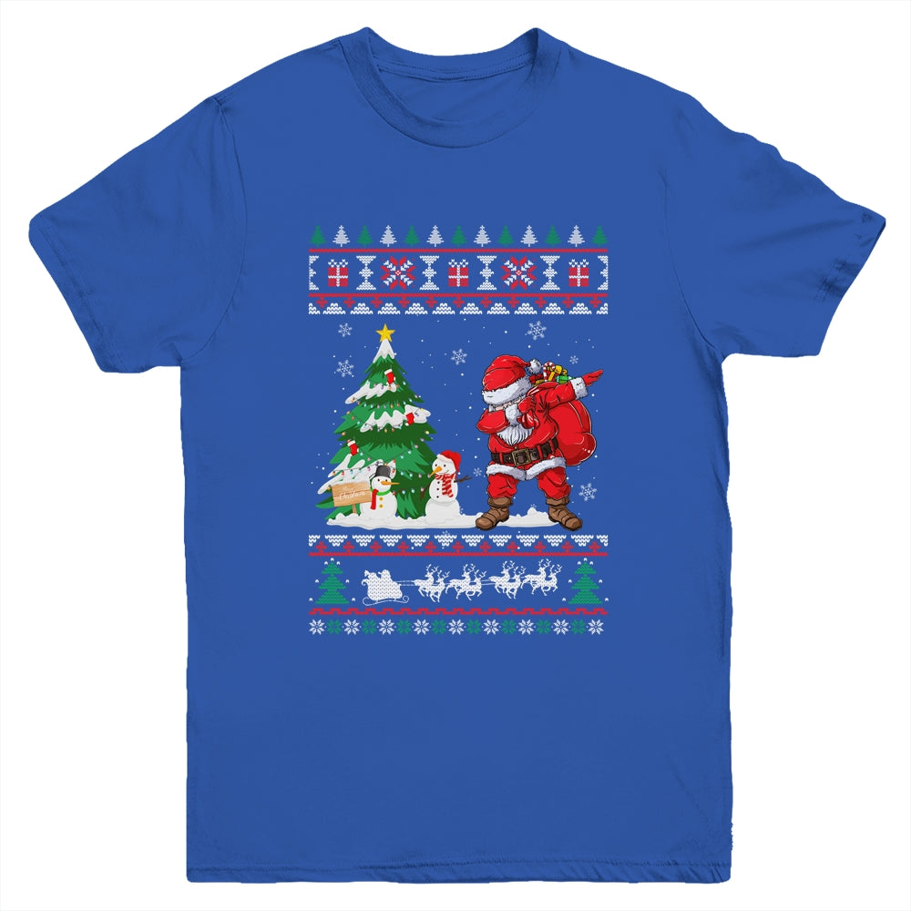 Dabbing Santa Claus Christmas Boys Girl Funny Xmas Youth Shirt | siriusteestore