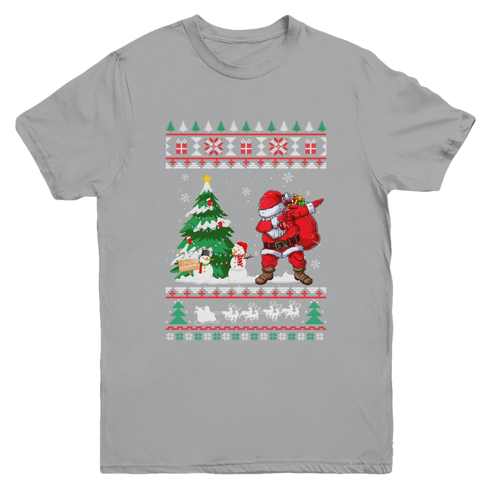 Dabbing Santa Claus Christmas Boys Girl Funny Xmas Youth Shirt | siriusteestore