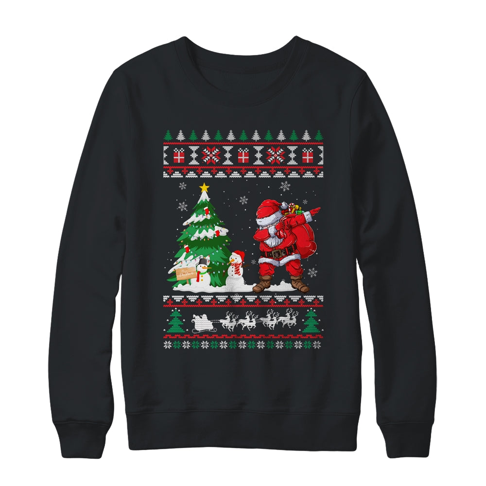 Dabbing Santa Claus Christmas Boys Men Funny Xmas Shirt & Sweatshirt | siriusteestore