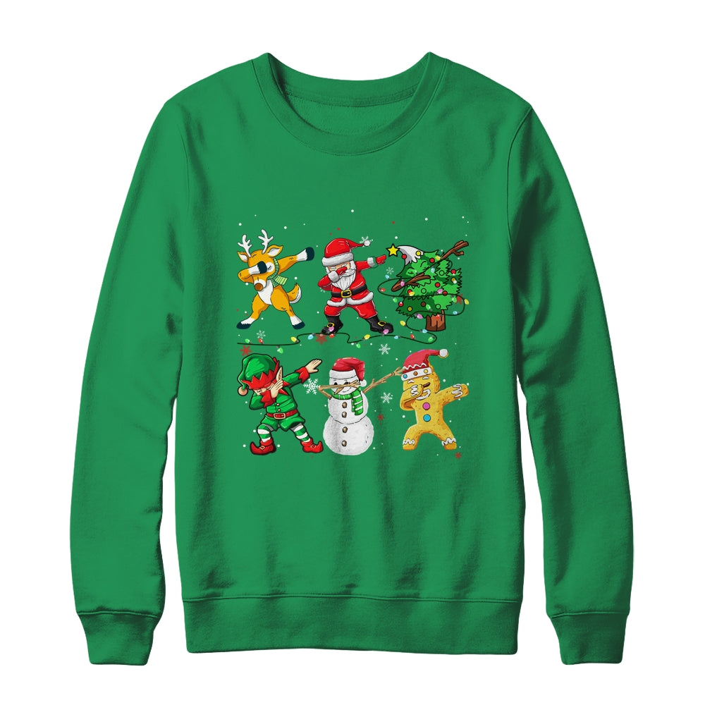 Dabbing Santa Elf Friends Christmas Boys Girls Men Xmas Dab Shirt & Sweatshirt | siriusteestore