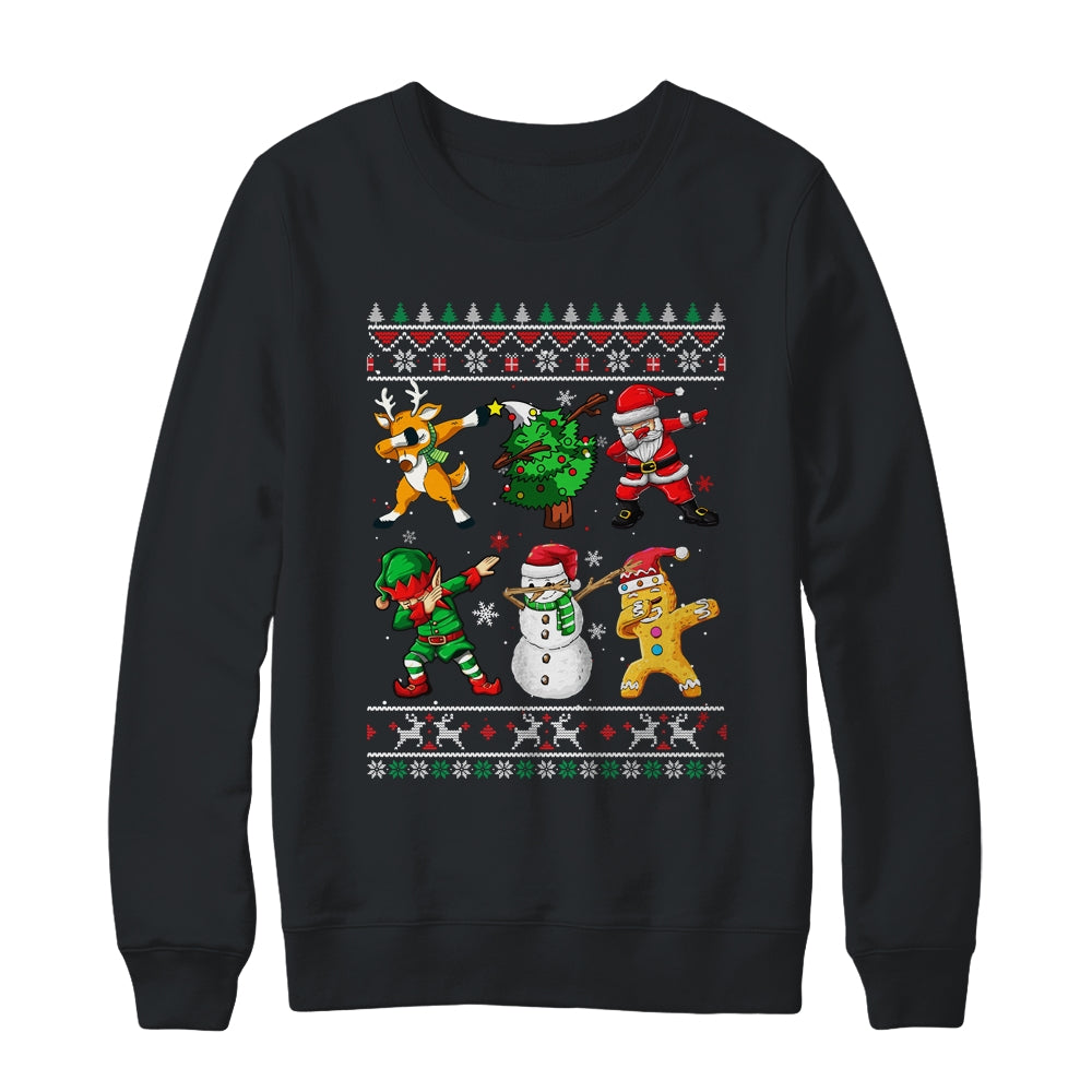 Dabbing Santa Elf Friends Christmas Ugly Xmas Dab Boys Kids Shirt & Sweatshirt | siriusteestore